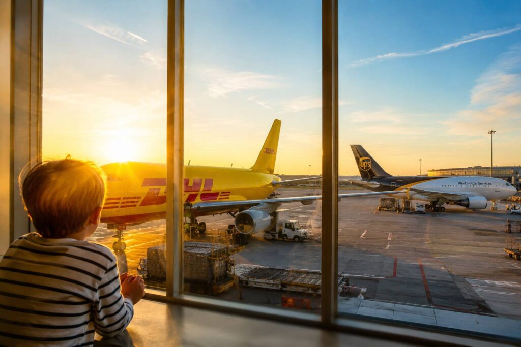 DLISPA international shipping and global logistics with DHL and UPS cargo aircraft