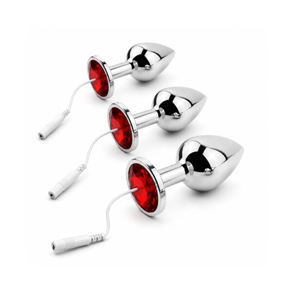 DiamondRed E-Stim Butt Plug lies a