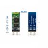 HC-05 Bluetooth 2.0 serial communication module showing front and rear views, used for wireless Android-based remote control and serial communication with the MK-312BT.