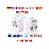 Universal Travel Adapter – Worldwide Compatibility Universal Travel Adapter with international country flags.
